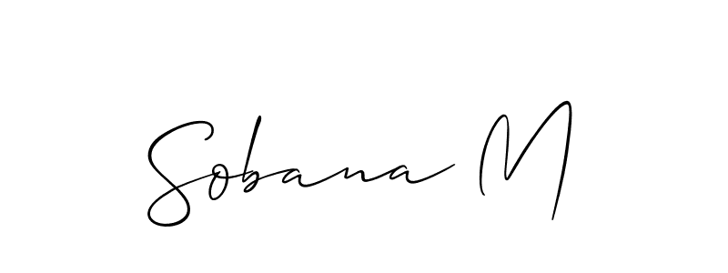 Make a beautiful signature design for name Sobana M. Use this online signature maker to create a handwritten signature for free. Sobana M signature style 2 images and pictures png