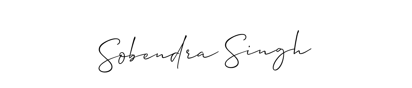 Design your own signature with our free online signature maker. With this signature software, you can create a handwritten (Allison_Script) signature for name Sobendra Singh. Sobendra Singh signature style 2 images and pictures png