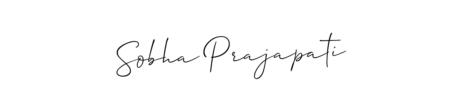 You should practise on your own different ways (Allison_Script) to write your name (Sobha Prajapati) in signature. don't let someone else do it for you. Sobha Prajapati signature style 2 images and pictures png