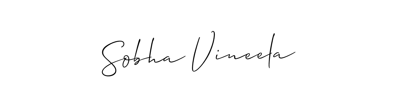 Similarly Allison_Script is the best handwritten signature design. Signature creator online .You can use it as an online autograph creator for name Sobha Vineela. Sobha Vineela signature style 2 images and pictures png