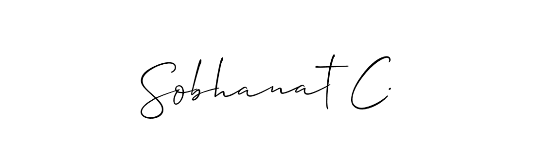 Make a beautiful signature design for name Sobhanat C.. With this signature (Allison_Script) style, you can create a handwritten signature for free. Sobhanat C. signature style 2 images and pictures png