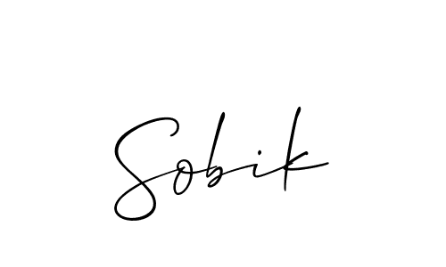 Best and Professional Signature Style for Sobik. Allison_Script Best Signature Style Collection. Sobik signature style 2 images and pictures png