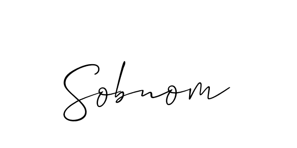 How to make Sobnom name signature. Use Allison_Script style for creating short signs online. This is the latest handwritten sign. Sobnom signature style 2 images and pictures png