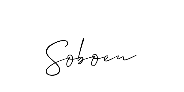 if you are searching for the best signature style for your name Soboen. so please give up your signature search. here we have designed multiple signature styles  using Allison_Script. Soboen signature style 2 images and pictures png