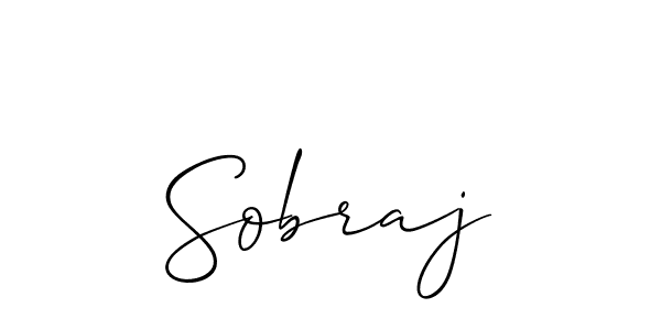 How to make Sobraj signature? Allison_Script is a professional autograph style. Create handwritten signature for Sobraj name. Sobraj signature style 2 images and pictures png