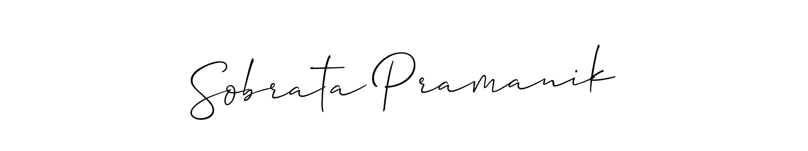 The best way (Allison_Script) to make a short signature is to pick only two or three words in your name. The name Sobrata Pramanik include a total of six letters. For converting this name. Sobrata Pramanik signature style 2 images and pictures png