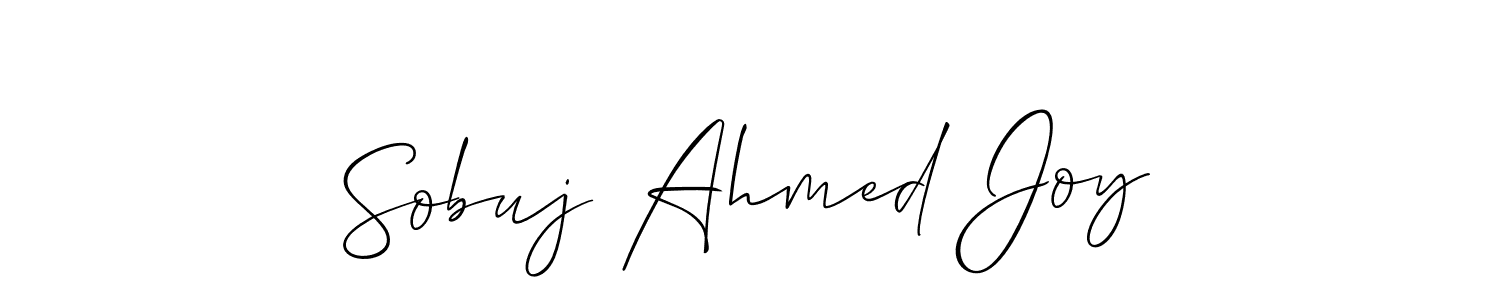 How to make Sobuj Ahmed Joy signature? Allison_Script is a professional autograph style. Create handwritten signature for Sobuj Ahmed Joy name. Sobuj Ahmed Joy signature style 2 images and pictures png