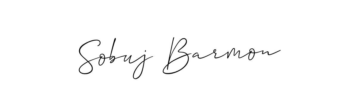 Make a beautiful signature design for name Sobuj Barmon. With this signature (Allison_Script) style, you can create a handwritten signature for free. Sobuj Barmon signature style 2 images and pictures png