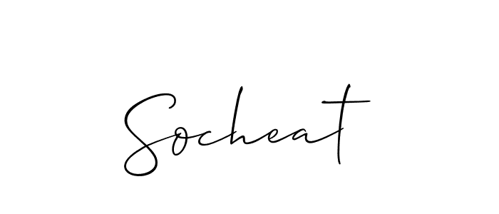 Also You can easily find your signature by using the search form. We will create Socheat name handwritten signature images for you free of cost using Allison_Script sign style. Socheat signature style 2 images and pictures png
