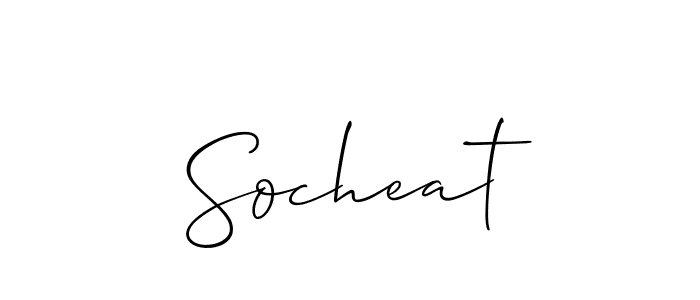 Also You can easily find your signature by using the search form. We will create Socheat name handwritten signature images for you free of cost using Allison_Script sign style. Socheat signature style 2 images and pictures png