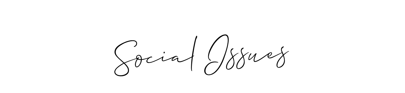 Check out images of Autograph of Social Issues name. Actor Social Issues Signature Style. Allison_Script is a professional sign style online. Social Issues signature style 2 images and pictures png