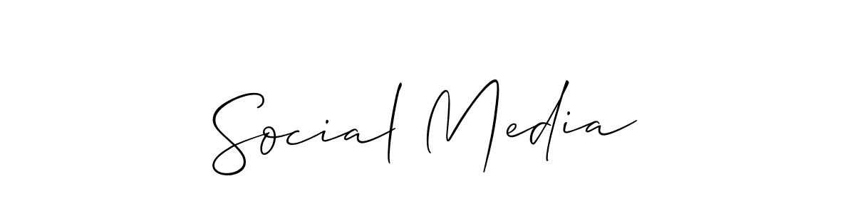 Similarly Allison_Script is the best handwritten signature design. Signature creator online .You can use it as an online autograph creator for name Social Media. Social Media signature style 2 images and pictures png