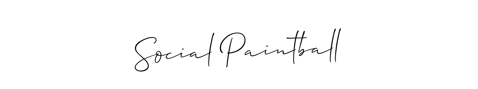 The best way (Allison_Script) to make a short signature is to pick only two or three words in your name. The name Social Paintball include a total of six letters. For converting this name. Social Paintball signature style 2 images and pictures png