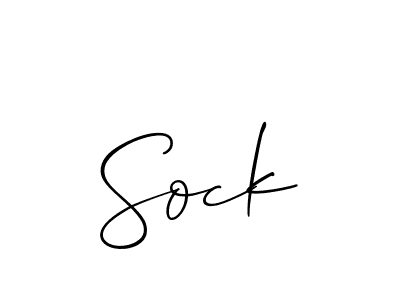 Also we have Sock name is the best signature style. Create professional handwritten signature collection using Allison_Script autograph style. Sock signature style 2 images and pictures png
