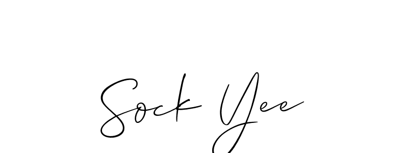 Create a beautiful signature design for name Sock Yee. With this signature (Allison_Script) fonts, you can make a handwritten signature for free. Sock Yee signature style 2 images and pictures png