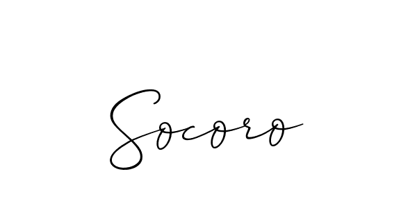 How to make Socoro name signature. Use Allison_Script style for creating short signs online. This is the latest handwritten sign. Socoro signature style 2 images and pictures png