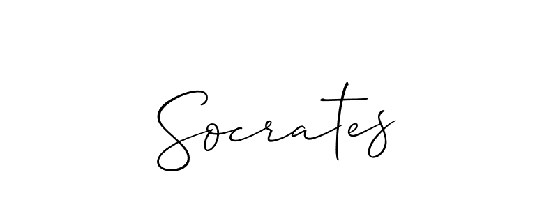 Design your own signature with our free online signature maker. With this signature software, you can create a handwritten (Allison_Script) signature for name Socrates. Socrates signature style 2 images and pictures png