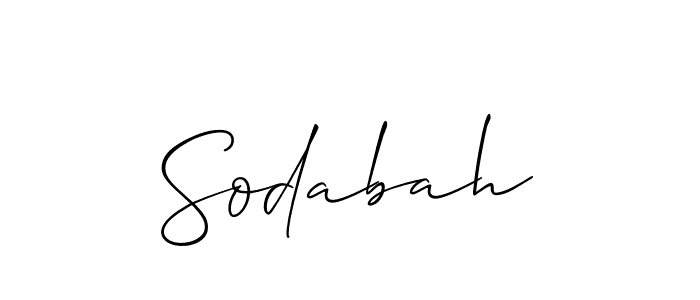 Also we have Sodabah name is the best signature style. Create professional handwritten signature collection using Allison_Script autograph style. Sodabah signature style 2 images and pictures png