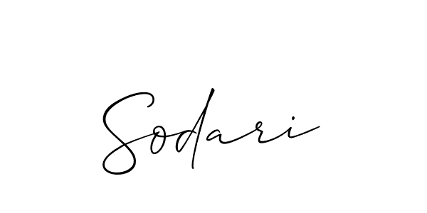 How to make Sodari signature? Allison_Script is a professional autograph style. Create handwritten signature for Sodari name. Sodari signature style 2 images and pictures png