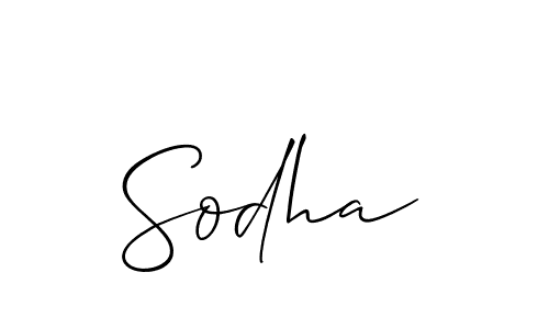 It looks lik you need a new signature style for name Sodha. Design unique handwritten (Allison_Script) signature with our free signature maker in just a few clicks. Sodha signature style 2 images and pictures png