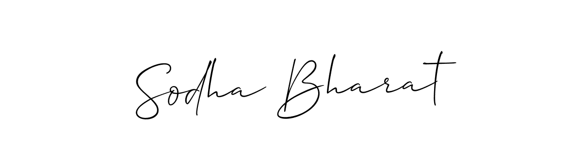 Once you've used our free online signature maker to create your best signature Allison_Script style, it's time to enjoy all of the benefits that Sodha Bharat name signing documents. Sodha Bharat signature style 2 images and pictures png