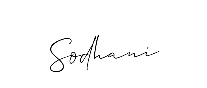 Design your own signature with our free online signature maker. With this signature software, you can create a handwritten (Allison_Script) signature for name Sodhani. Sodhani signature style 2 images and pictures png