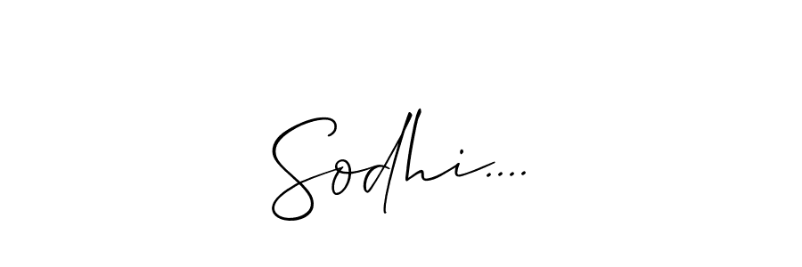 Use a signature maker to create a handwritten signature online. With this signature software, you can design (Allison_Script) your own signature for name Sodhi..... Sodhi.... signature style 2 images and pictures png