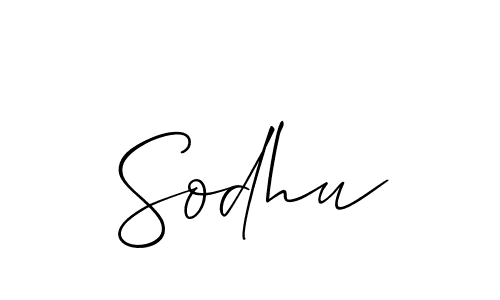 Make a beautiful signature design for name Sodhu. With this signature (Allison_Script) style, you can create a handwritten signature for free. Sodhu signature style 2 images and pictures png