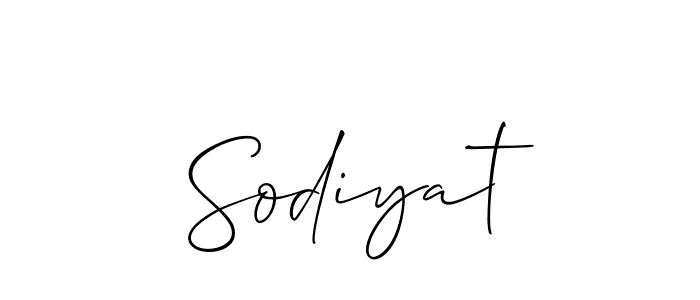 Use a signature maker to create a handwritten signature online. With this signature software, you can design (Allison_Script) your own signature for name Sodiyat. Sodiyat signature style 2 images and pictures png