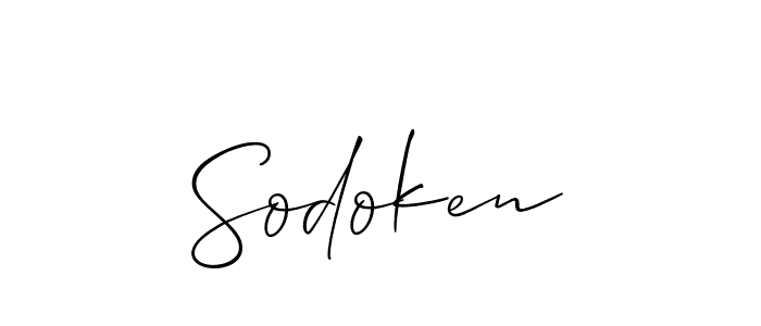 It looks lik you need a new signature style for name Sodoken. Design unique handwritten (Allison_Script) signature with our free signature maker in just a few clicks. Sodoken signature style 2 images and pictures png