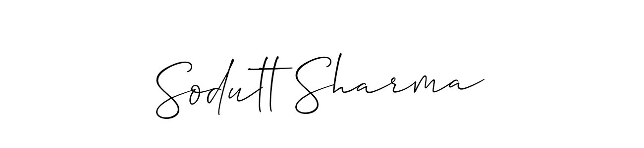 Also we have Sodutt Sharma name is the best signature style. Create professional handwritten signature collection using Allison_Script autograph style. Sodutt Sharma signature style 2 images and pictures png