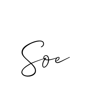 Use a signature maker to create a handwritten signature online. With this signature software, you can design (Allison_Script) your own signature for name Soe. Soe signature style 2 images and pictures png