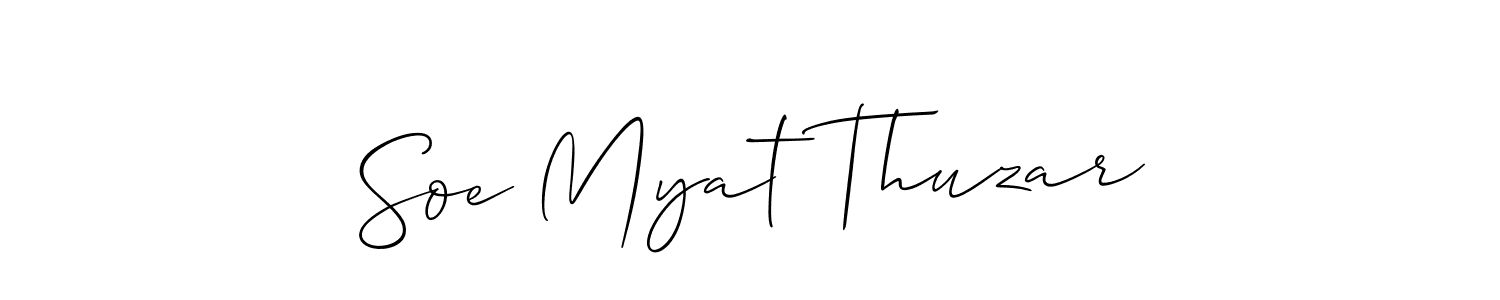 if you are searching for the best signature style for your name Soe Myat Thuzar. so please give up your signature search. here we have designed multiple signature styles  using Allison_Script. Soe Myat Thuzar signature style 2 images and pictures png