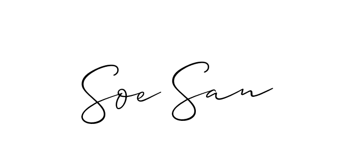 Once you've used our free online signature maker to create your best signature Allison_Script style, it's time to enjoy all of the benefits that Soe San name signing documents. Soe San signature style 2 images and pictures png