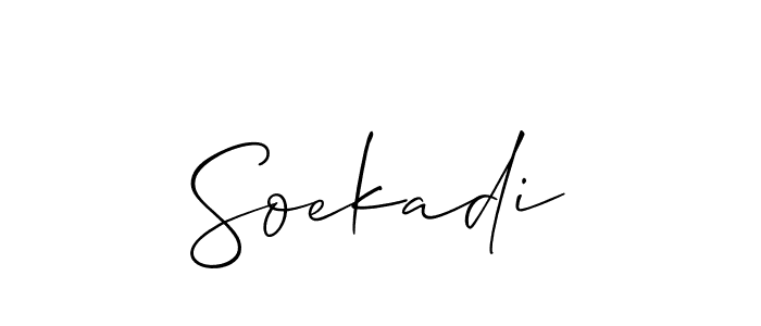 Also You can easily find your signature by using the search form. We will create Soekadi name handwritten signature images for you free of cost using Allison_Script sign style. Soekadi signature style 2 images and pictures png