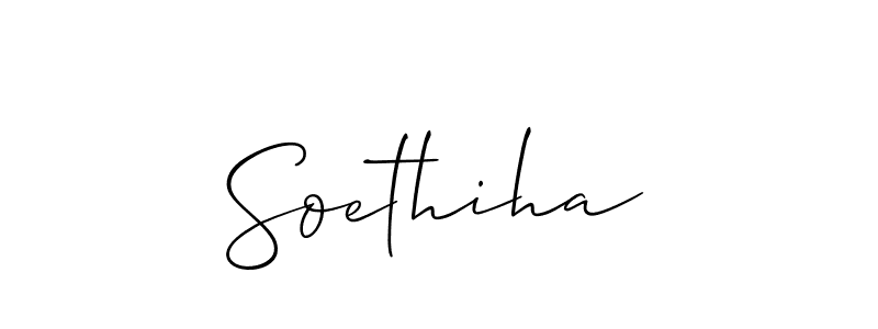 How to Draw Soethiha signature style? Allison_Script is a latest design signature styles for name Soethiha. Soethiha signature style 2 images and pictures png