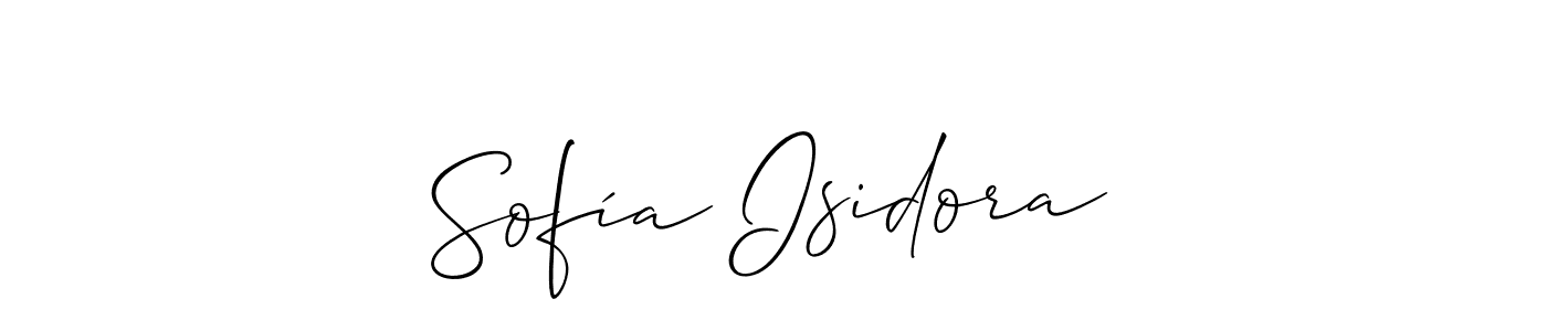 Also You can easily find your signature by using the search form. We will create Sofía Isidora name handwritten signature images for you free of cost using Allison_Script sign style. Sofía Isidora signature style 2 images and pictures png