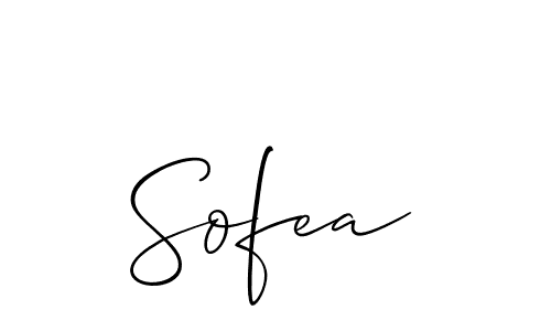 Design your own signature with our free online signature maker. With this signature software, you can create a handwritten (Allison_Script) signature for name Sofea. Sofea signature style 2 images and pictures png