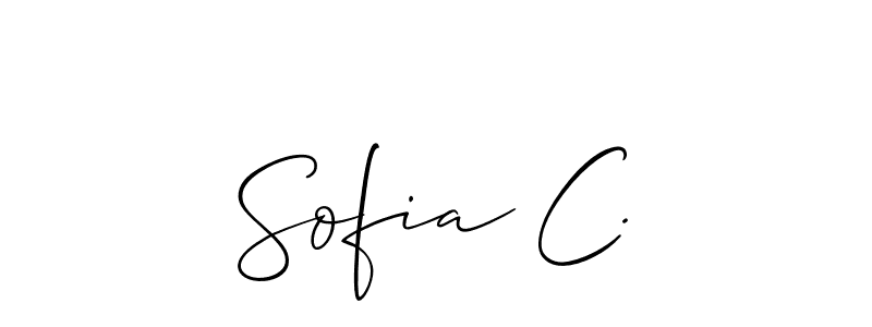 Create a beautiful signature design for name Sofia C.. With this signature (Allison_Script) fonts, you can make a handwritten signature for free. Sofia C. signature style 2 images and pictures png