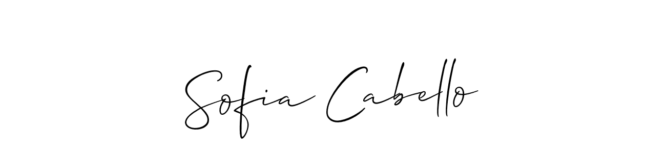 The best way (Allison_Script) to make a short signature is to pick only two or three words in your name. The name Sofia Cabello include a total of six letters. For converting this name. Sofia Cabello signature style 2 images and pictures png