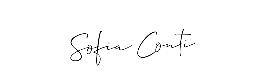 Use a signature maker to create a handwritten signature online. With this signature software, you can design (Allison_Script) your own signature for name Sofia Conti. Sofia Conti signature style 2 images and pictures png