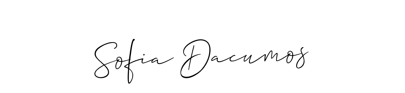 Best and Professional Signature Style for Sofia Dacumos. Allison_Script Best Signature Style Collection. Sofia Dacumos signature style 2 images and pictures png