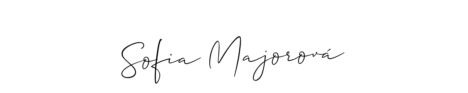 Make a short Sofia Majorová signature style. Manage your documents anywhere anytime using Allison_Script. Create and add eSignatures, submit forms, share and send files easily. Sofia Majorová signature style 2 images and pictures png