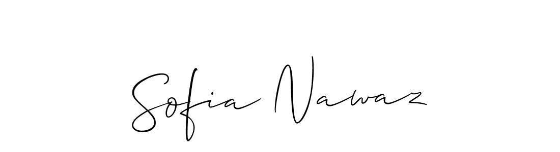 Make a short Sofia Nawaz signature style. Manage your documents anywhere anytime using Allison_Script. Create and add eSignatures, submit forms, share and send files easily. Sofia Nawaz signature style 2 images and pictures png