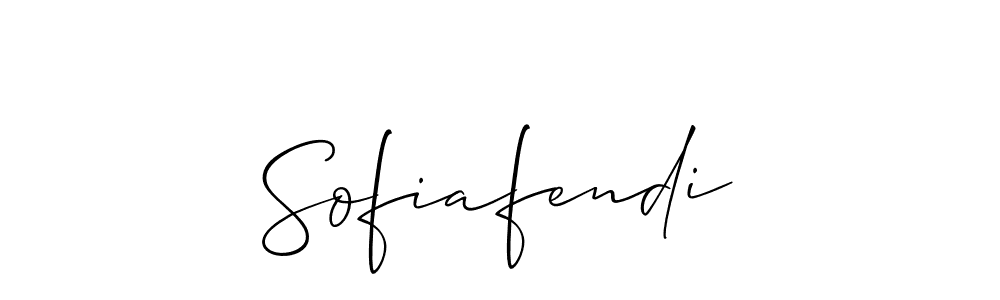 How to make Sofiafendi name signature. Use Allison_Script style for creating short signs online. This is the latest handwritten sign. Sofiafendi signature style 2 images and pictures png
