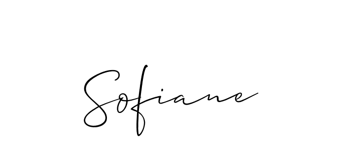 Make a beautiful signature design for name Sofiane. With this signature (Allison_Script) style, you can create a handwritten signature for free. Sofiane signature style 2 images and pictures png