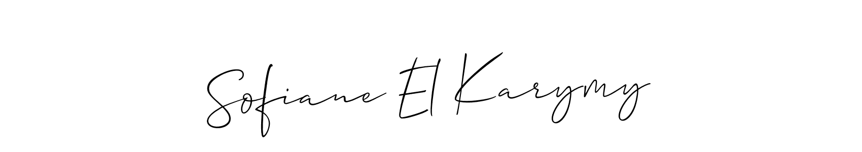 Check out images of Autograph of Sofiane El Karymy name. Actor Sofiane El Karymy Signature Style. Allison_Script is a professional sign style online. Sofiane El Karymy signature style 2 images and pictures png