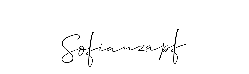 Sofianzapf stylish signature style. Best Handwritten Sign (Allison_Script) for my name. Handwritten Signature Collection Ideas for my name Sofianzapf. Sofianzapf signature style 2 images and pictures png