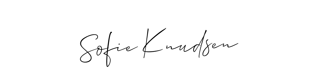 How to make Sofie Knudsen name signature. Use Allison_Script style for creating short signs online. This is the latest handwritten sign. Sofie Knudsen signature style 2 images and pictures png