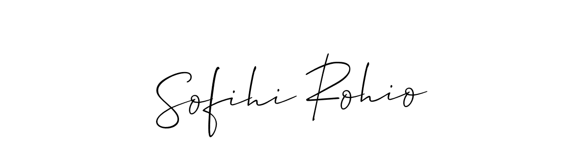 Sofihi Rohio stylish signature style. Best Handwritten Sign (Allison_Script) for my name. Handwritten Signature Collection Ideas for my name Sofihi Rohio. Sofihi Rohio signature style 2 images and pictures png